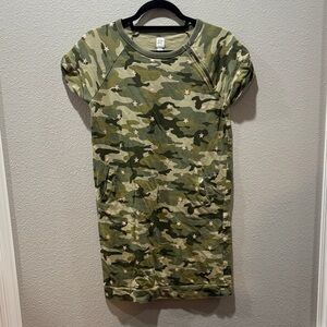 🪖 Gap Kids Camouflage Short Sleeve Dress – SZ XXL 💚🖤